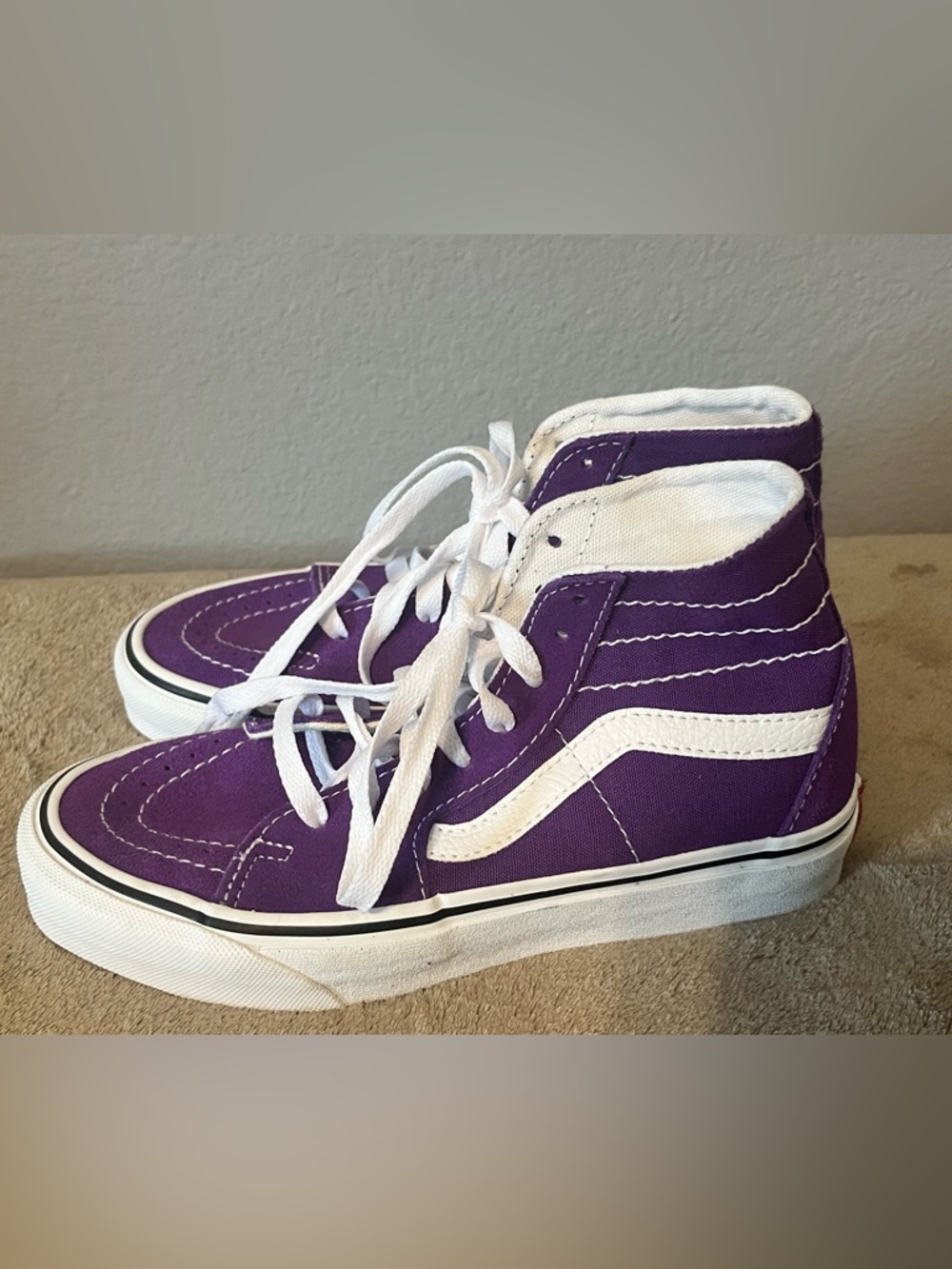 Vans High Top Sneaker Purple/White Womens 5.5